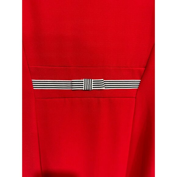 Vintage Miss Dorby Petite Red Short Sleeve Button Down Collared Dress SZ 10 P - Picture 7 of 9